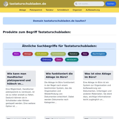 Screenshot tastaturschubladen.de