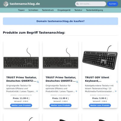 Screenshot tastenanschlag.de