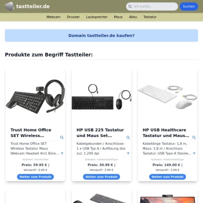 Screenshot tastteiler.de