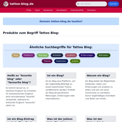 Screenshot tattoo-blog.de