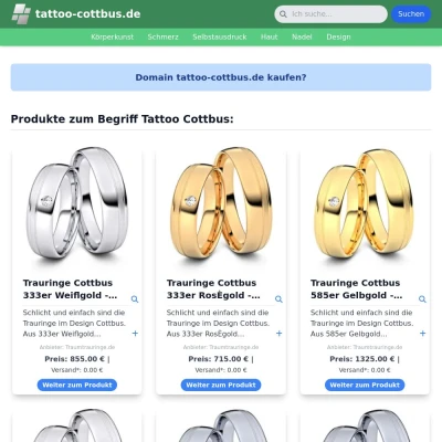 Screenshot tattoo-cottbus.de
