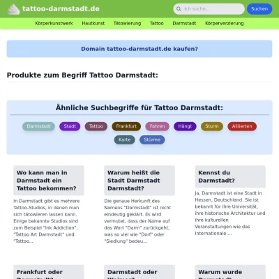 Screenshot tattoo-darmstadt.de