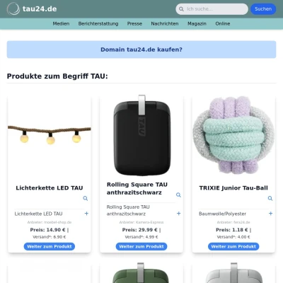 Screenshot tau24.de