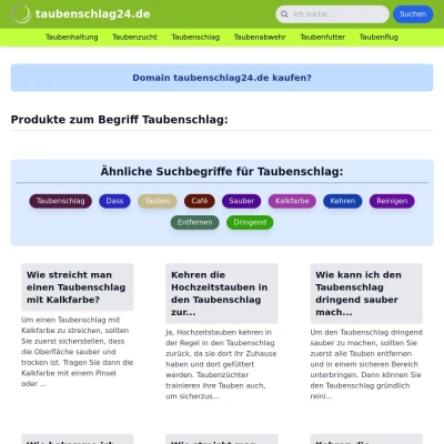 Screenshot taubenschlag24.de