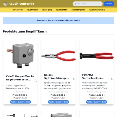 Screenshot tauch-center.de