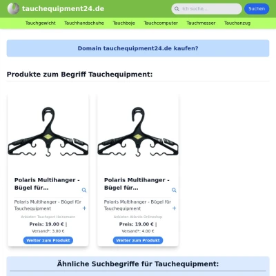 Screenshot tauchequipment24.de