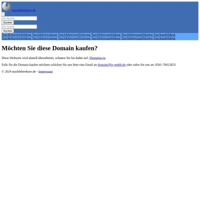 Screenshot tauchlehrerkurs.de