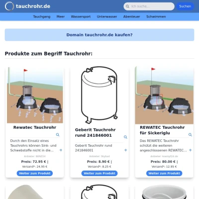 Screenshot tauchrohr.de