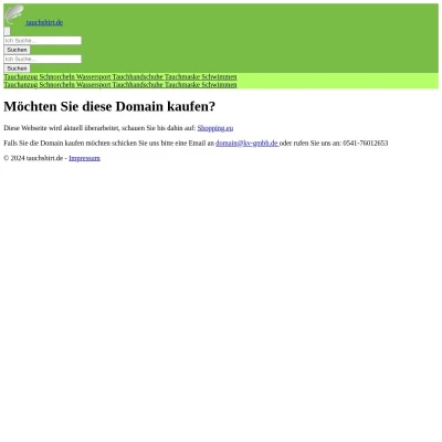 Screenshot tauchshirt.de