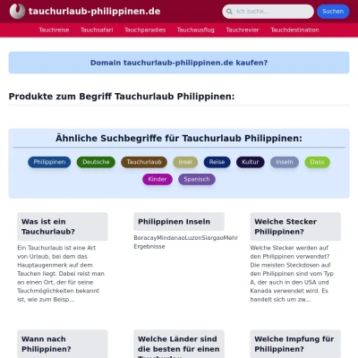 Screenshot tauchurlaub-philippinen.de