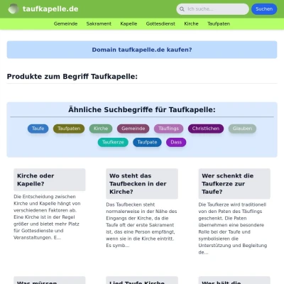 Screenshot taufkapelle.de