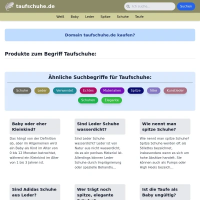 Screenshot taufschuhe.de