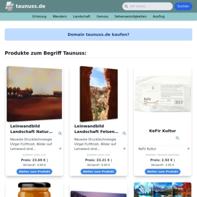 Screenshot taunuss.de