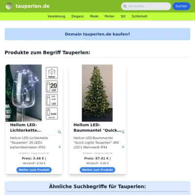 Screenshot tauperlen.de