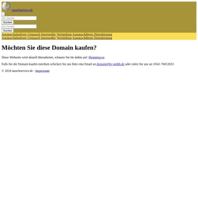 Screenshot tauschservice.de