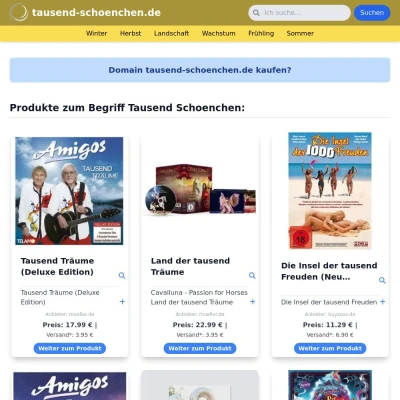 Screenshot tausend-schoenchen.de