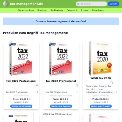 Screenshot tax-management.de