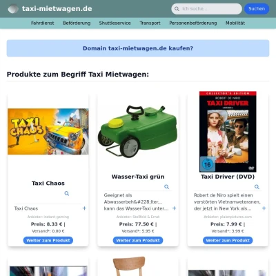 Screenshot taxi-mietwagen.de