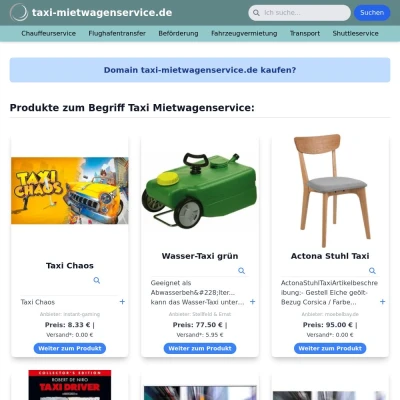 Screenshot taxi-mietwagenservice.de