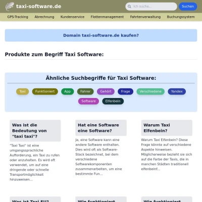 Screenshot taxi-software.de