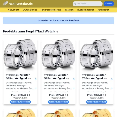 Screenshot taxi-wetzlar.de
