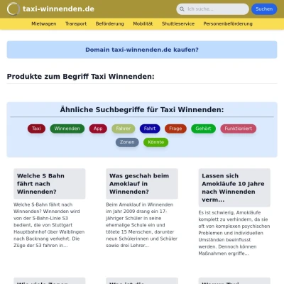 Screenshot taxi-winnenden.de