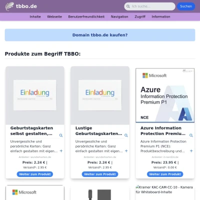 Screenshot tbbo.de