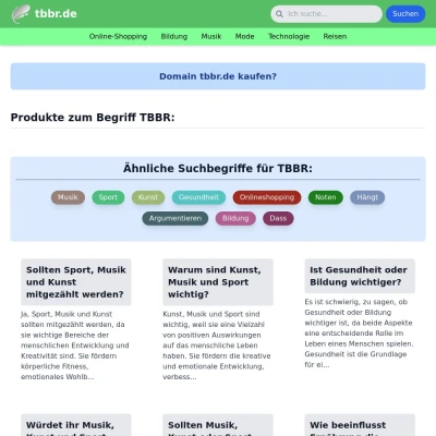 Screenshot tbbr.de