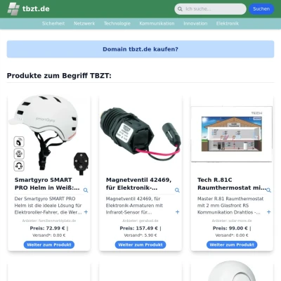 Screenshot tbzt.de