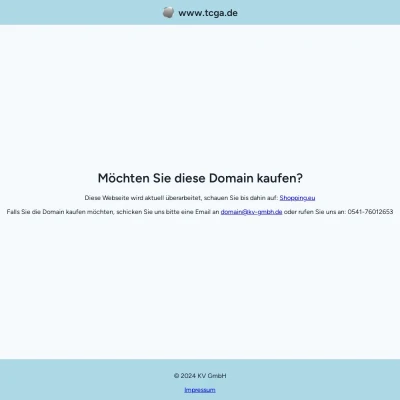 Screenshot tcga.de