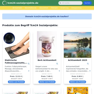 Screenshot tcm24-sozialprojekte.de