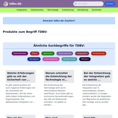 Screenshot tdbv.de