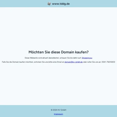 Screenshot tddg.de