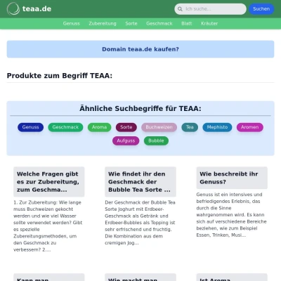 Screenshot teaa.de