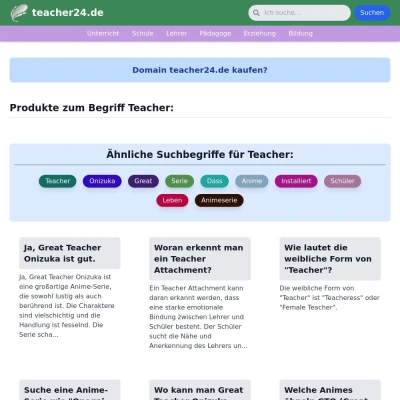 Screenshot teacher24.de