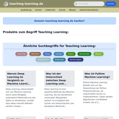 Screenshot teaching-learning.de