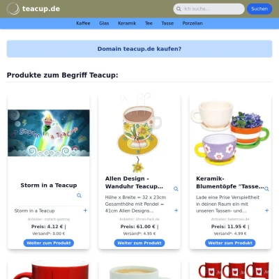 Screenshot teacup.de