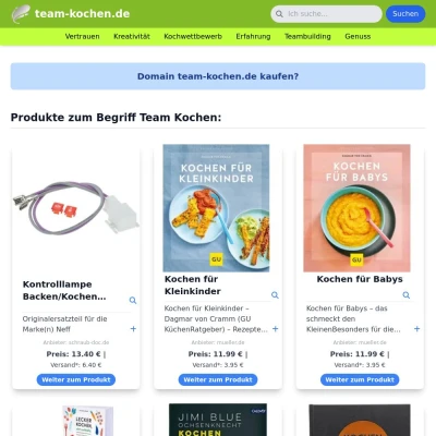 Screenshot team-kochen.de