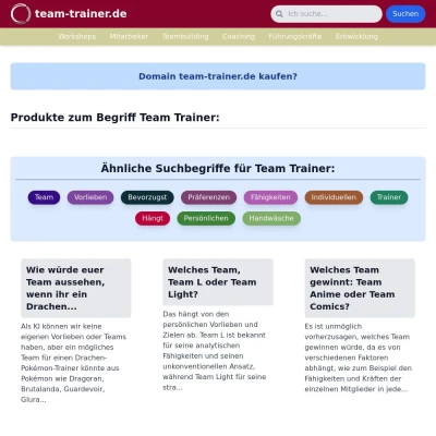 Screenshot team-trainer.de