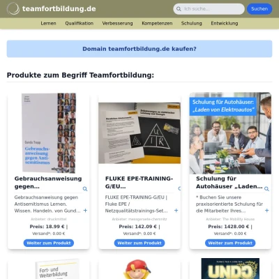 Screenshot teamfortbildung.de