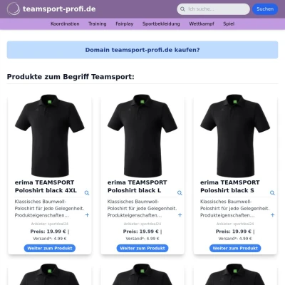 Screenshot teamsport-profi.de