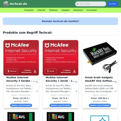Screenshot techcat.de