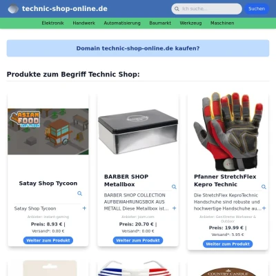 Screenshot technic-shop-online.de