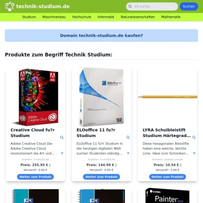 Screenshot technik-studium.de