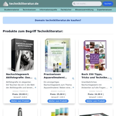 Screenshot technikliteratur.de