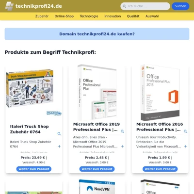 Screenshot technikprofi24.de