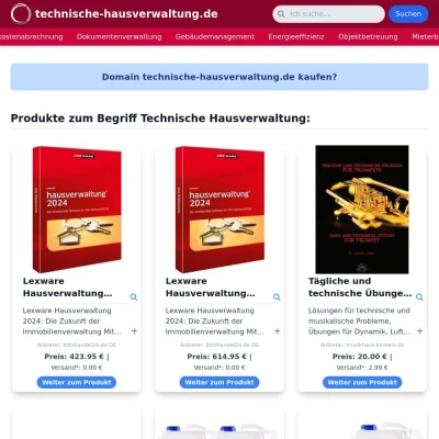 Screenshot technische-hausverwaltung.de