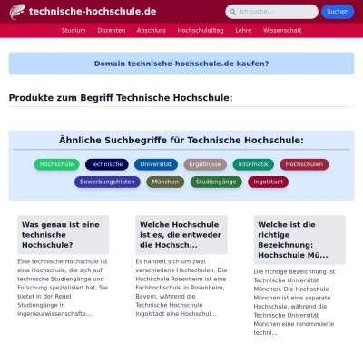 Screenshot technische-hochschule.de