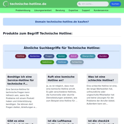 Screenshot technische-hotline.de