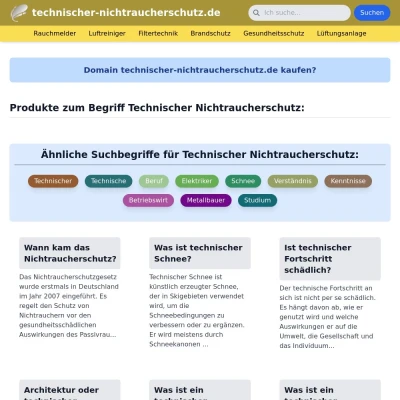 Screenshot technischer-nichtraucherschutz.de